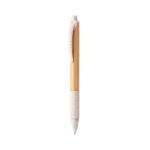 Stylo en bambou avec éléments antidérapants encre bleue Colorclip couleur naturel deuxième vue