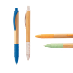 Stylo en bambou avec éléments antidérapants encre bleue Colorclip diverses couleurs