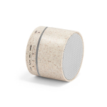 Enceinte portable en fibre de blé avec bluetooth et puissance de 3W couleur naturel troisième vue
