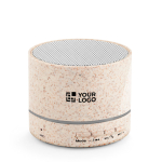 Enceinte portable en fibre de blé avec bluetooth et puissance de 3W avec zone d'impression