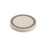 Chargeurs sans fil eco avec base antidérapante Natural Round Fast couleur naturel