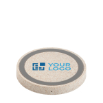 Chargeurs sans fil eco avec base antidérapante Natural Round Fast avec zone d'impression