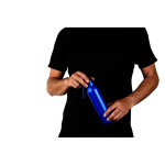 Bouteille en aluminium anti-fuite avec anse en silicone 660ml Alu Cool couleur bleu troisième vue