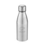 Bouteilles personnalisées finition brillante 500ml City couleur argenté mat image avec logo