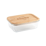 Lunch box hermétiques en verre publicitaires 1 L Glass Nordik Plus couleur transparent image avec logo