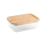 Lunch box hermétiques en verre publicitaires 1 L Glass Nordik Plus couleur transparent
