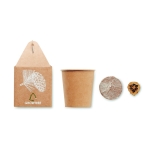 Pots de fleur durables personnalisés avec graines de pin couleur beige cinquième vue