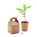 Pots de fleur durables personnalisés avec graines de pin couleur beige huitième vue