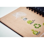 Carnet durable personnalisé avec graines A5 Feuilles lignées A5 Grow couleur beige vue thématique photographique