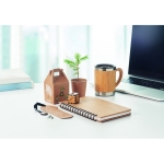 Carnet durable personnalisé avec graines A5 Feuilles lignées A5 Grow couleur beige troisième vue d'ambiance