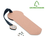 Marque-page durable personnalisé avec graines de pin couleur beige