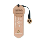 Marque-page durable personnalisé avec graines de pin couleur beige troisième vue