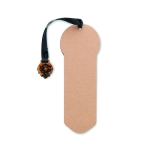 Marque-page durable personnalisé avec graines de pin couleur beige quatrième vue