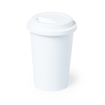 Gobelets Take away compostables sans BPA de 450 ml Takeaway Safe couleur blanc première vue