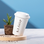 Gobelets Take away compostables sans BPA de 450 ml Takeaway Safe troisième vue