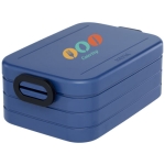 Lunch box avec logo et joint d'étanchéité MEPAL Take a Break Midi couleur bleu marine vue avec impression sérigraphique