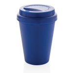 Verre à emporter en plastique à double paroi de 300 ml Takeaway Daily couleur bleu