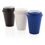 Verre à emporter en plastique à double paroi de 300 ml Takeaway Daily couleur bleu vue générale