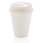 Verre à emporter en plastique à double paroi de 300 ml Takeaway Daily couleur blanc