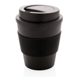 Tasse avec couvercle en plastique recyclable 350 ml Takeaway Comfort couleur noir
