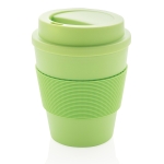 Tasse avec couvercle en plastique recyclable 350 ml Takeaway Comfort couleur vert clair