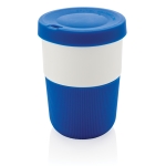 Grande tasse à emporter personnalisée durable en PLA de 380 ml Funny couleur bleu