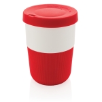 Grande tasse à emporter personnalisée durable en PLA de 380 ml Funny couleur rouge
