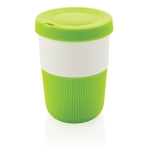 Grande tasse à emporter personnalisée durable en PLA de 380 ml Funny couleur vert