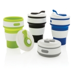 Mugs take away pliables en silicone de 350ml Takeaway Folding couleur vert vue générale