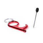 Porte-clés anti-contact coloré avec stylo et stylet Metallic