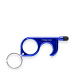 Porte-clés anti-contact coloré avec stylo et stylet Metallic vue principale