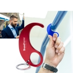 Porte-clés anti-contact arrondi en aluminium promotionnel Curvy