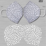 Étui pour masque FFP2 avec motifs accrocheurs pour le merchandising couleur blanc