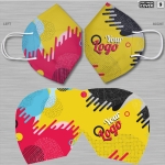 Étui pour masque FFP2 avec motifs accrocheurs pour le merchandising couleur blanc