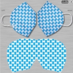 Étui pour masque FFP2 avec motifs accrocheurs pour le merchandising couleur blanc