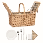 Panier set pique-nique personnalisable pour 4 personnes Ciutadella couleur bois