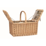 Panier set pique-nique personnalisable pour 4 personnes Ciutadella couleur bois deuxième vue