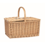 Panier set pique-nique personnalisable pour 4 personnes Ciutadella couleur bois troisième vue