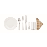 Panier set pique-nique personnalisable pour 4 personnes Ciutadella couleur bois cinquième vue