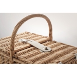 Panier set pique-nique personnalisable pour 4 personnes Ciutadella couleur bois septième vue photographique