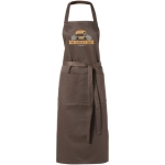 Tablier de cuisine personnalisé long de couleurs 240 g/m2 Masterchef couleur marron vue impression sérigraphique