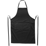 Tablier de cuisine personnalisé long de couleurs 240 g/m2 Masterchef couleur noir deuxième vue frontale