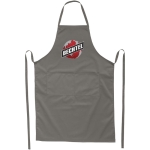 Tablier de cuisine personnalisé long de couleurs 240 g/m2 Masterchef couleur gris vue impression sérigraphique