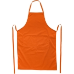 Tablier de cuisine personnalisé long de couleurs 240 g/m2 Masterchef couleur orange deuxième vue frontale