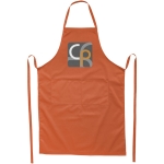 Tablier de cuisine personnalisé long de couleurs 240 g/m2 Masterchef couleur orange vue impression sérigraphique