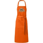 Tablier de cuisine personnalisé long de couleurs 240 g/m2 Masterchef couleur orange vue impression sérigraphique