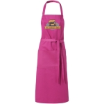 Tablier de cuisine personnalisé long de couleurs 240 g/m2 Masterchef couleur rose vue impression sérigraphique