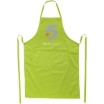 Tablier de cuisine personnalisé long de couleurs 240 g/m2 Masterchef couleur vert lime vue impression sérigraphique