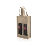 Sac en jute pour 2 bouteilles de vin 75 cl Double Wine Jute couleur beige première vue
