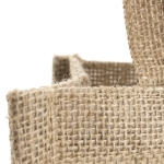 Sac en jute pour 2 bouteilles de vin 75 cl Double Wine Jute couleur beige troisième vue